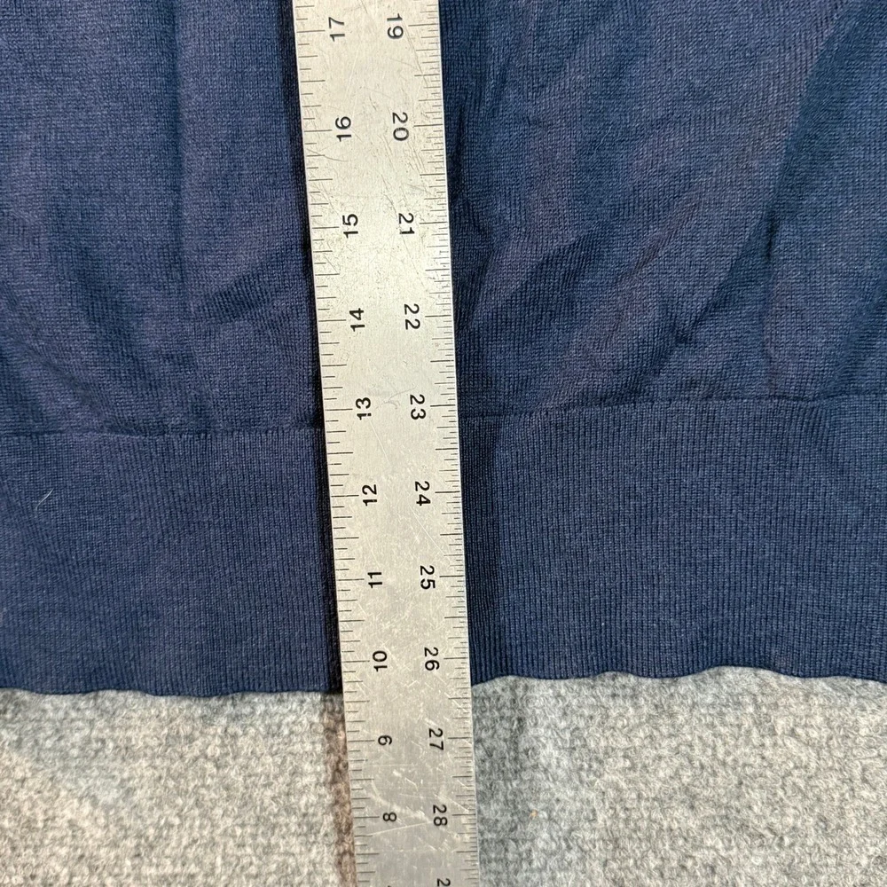 Banana Republic Mens XL Navy Blue Mock‎ Neck 3-Button Pullover Sweater